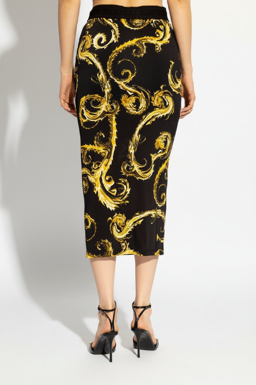 Jupe style Versace tissu foulard fluide taille s m