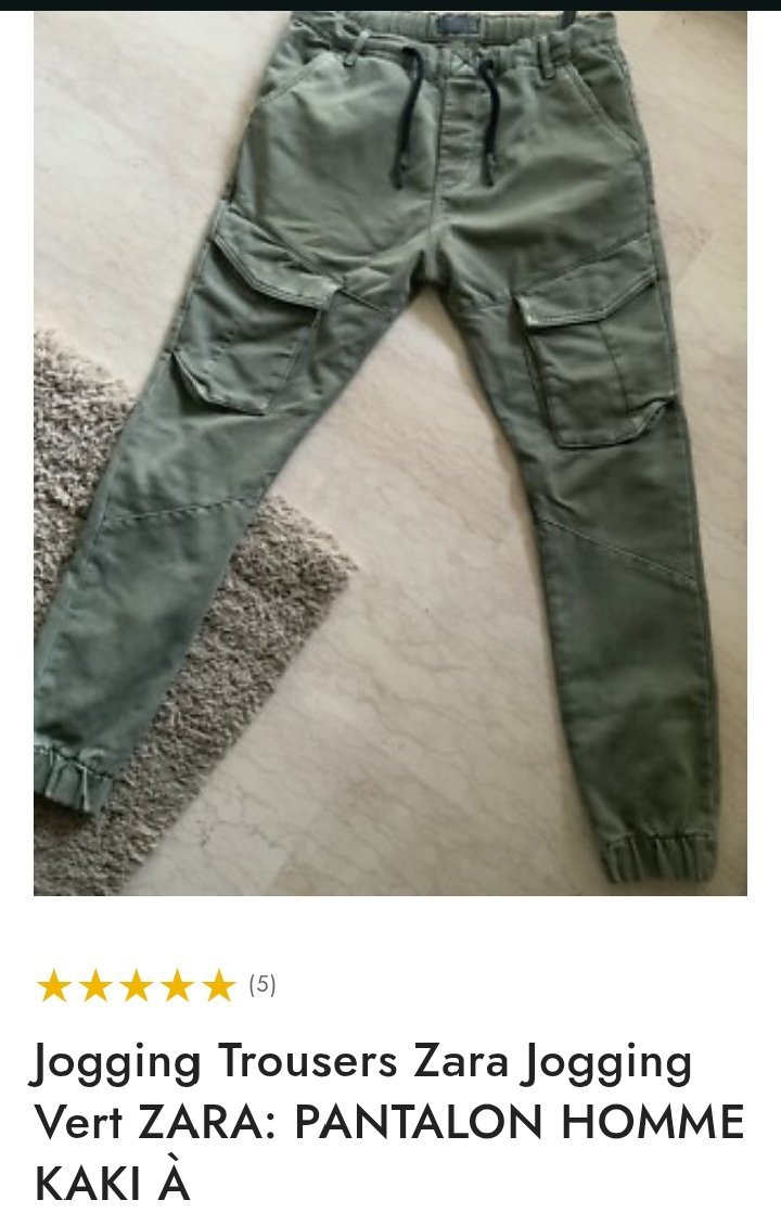 Cargo vert kaki / pantalons noir bohooman 