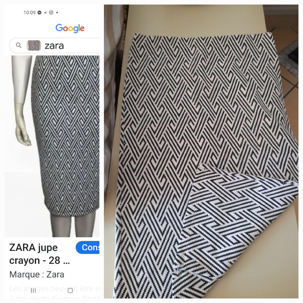 PROMO,jupe crayon ZARA,JAMAIS PORTEE,
