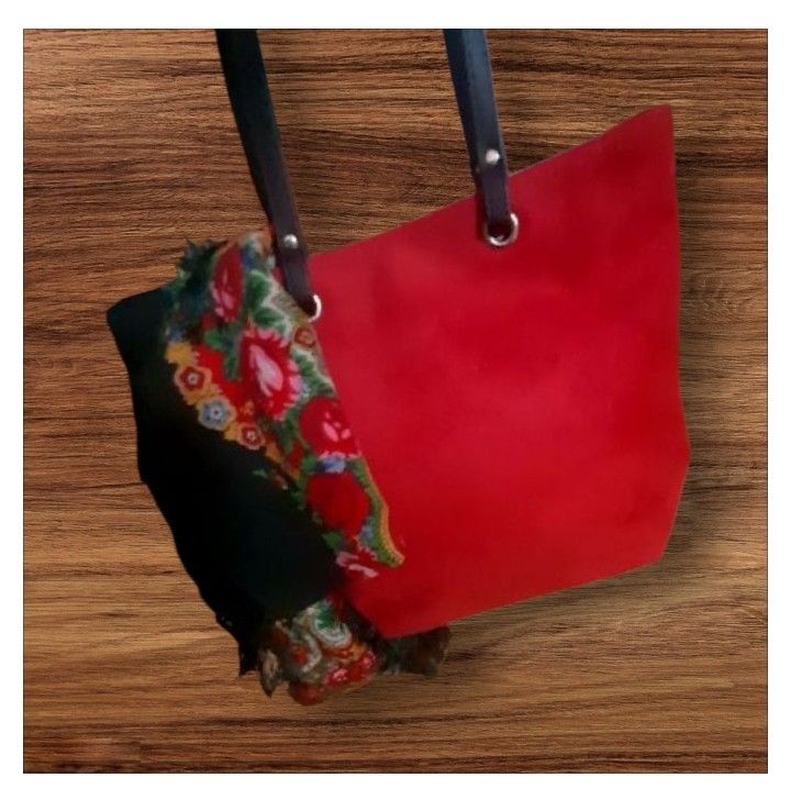 promo.petit sac en faux daim bicolore. 