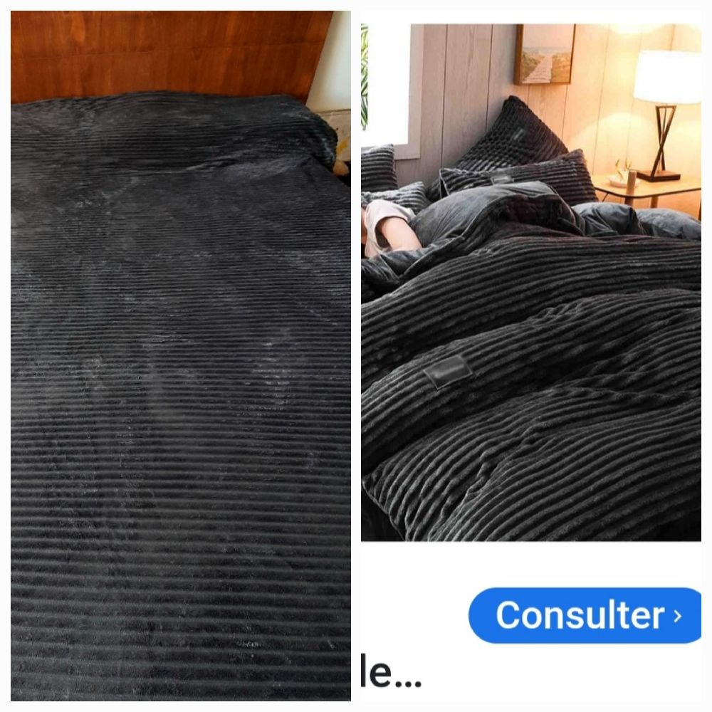 Vente flash jusqu'à minuit Housse de couette importée tres douillette.
