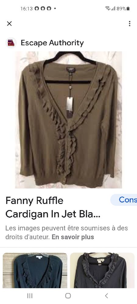cardigan à froufrou Talbots