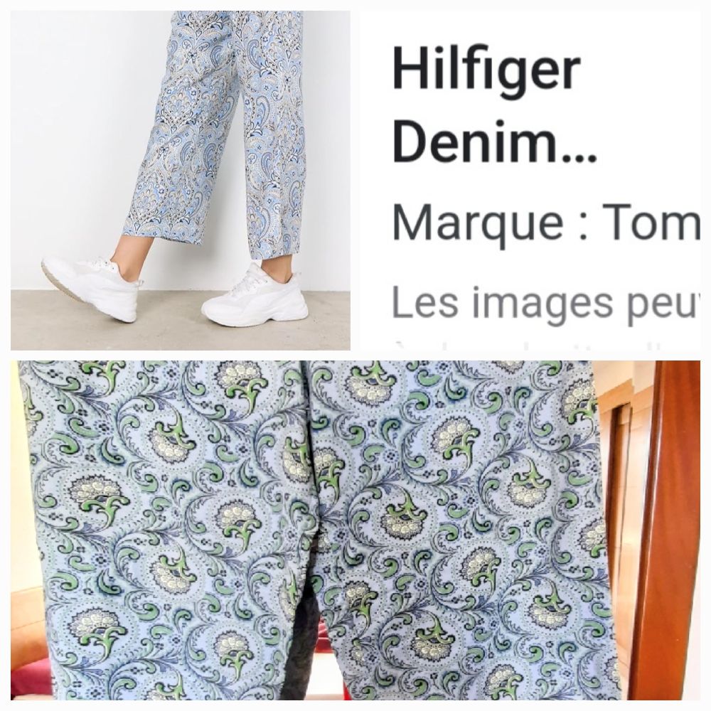 PROMO,pantacourt large tommy, taille ds les photos, je dirais 44/46.