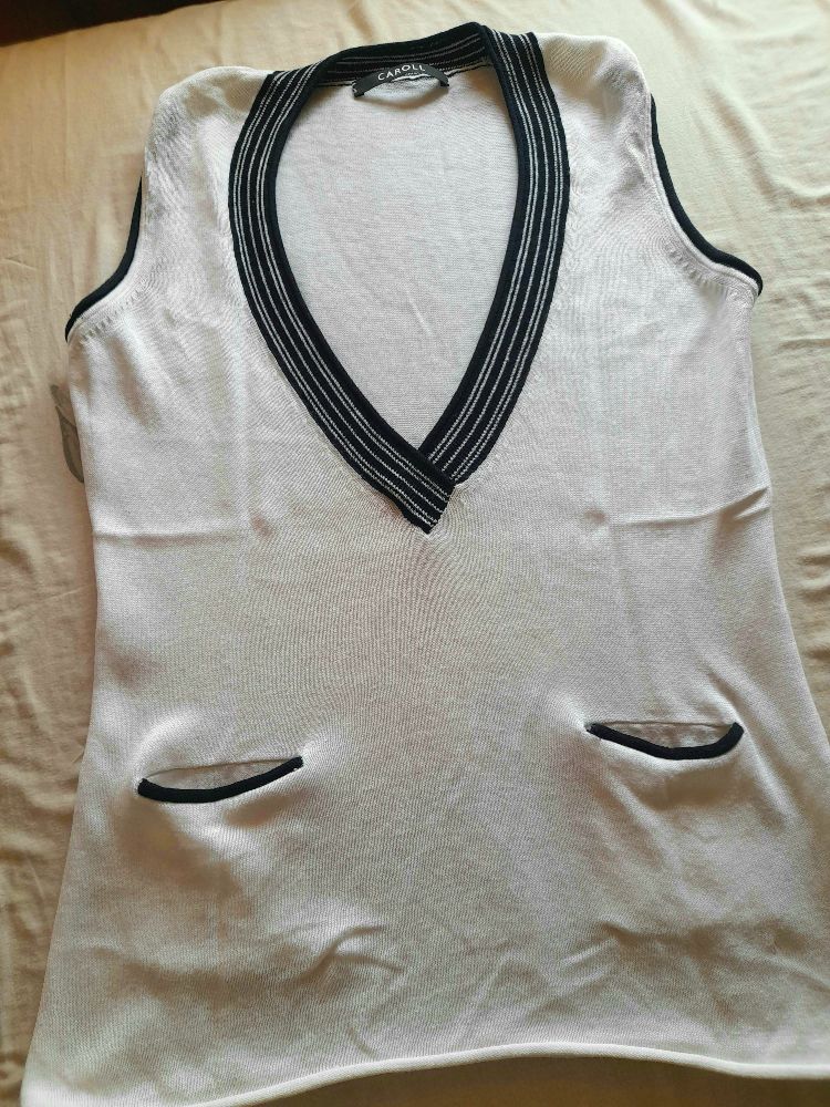 Débardeur sport chic CAROLL BICOLORE