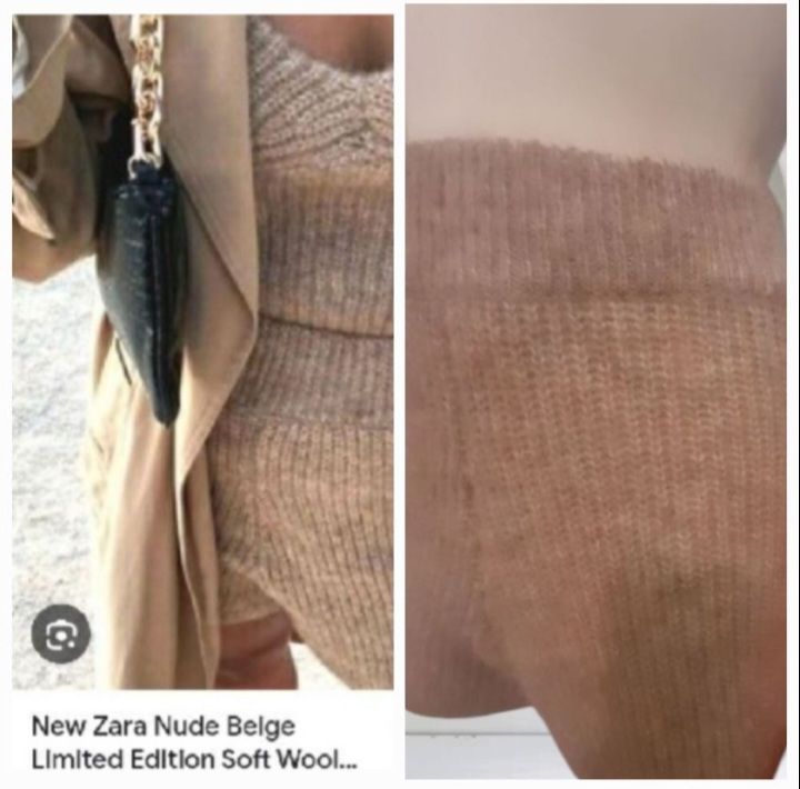 Promo,Short laine légère beige nude NEUF.
