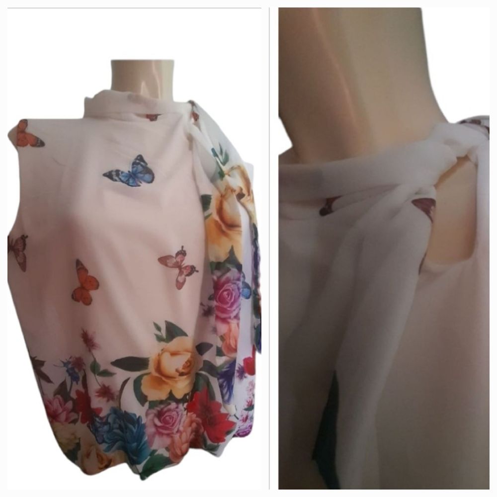 PROMO,corsage fleurie,  taille 38/40