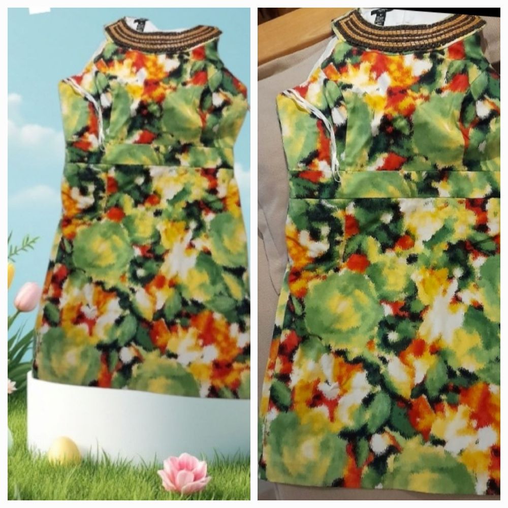 robe fleurie neuve,coupe taille haute.