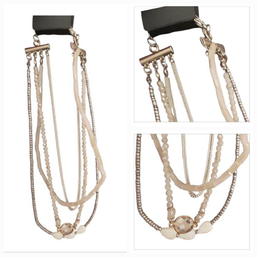 Superbe collier en rhodium BIJOUX BRIGITTE 