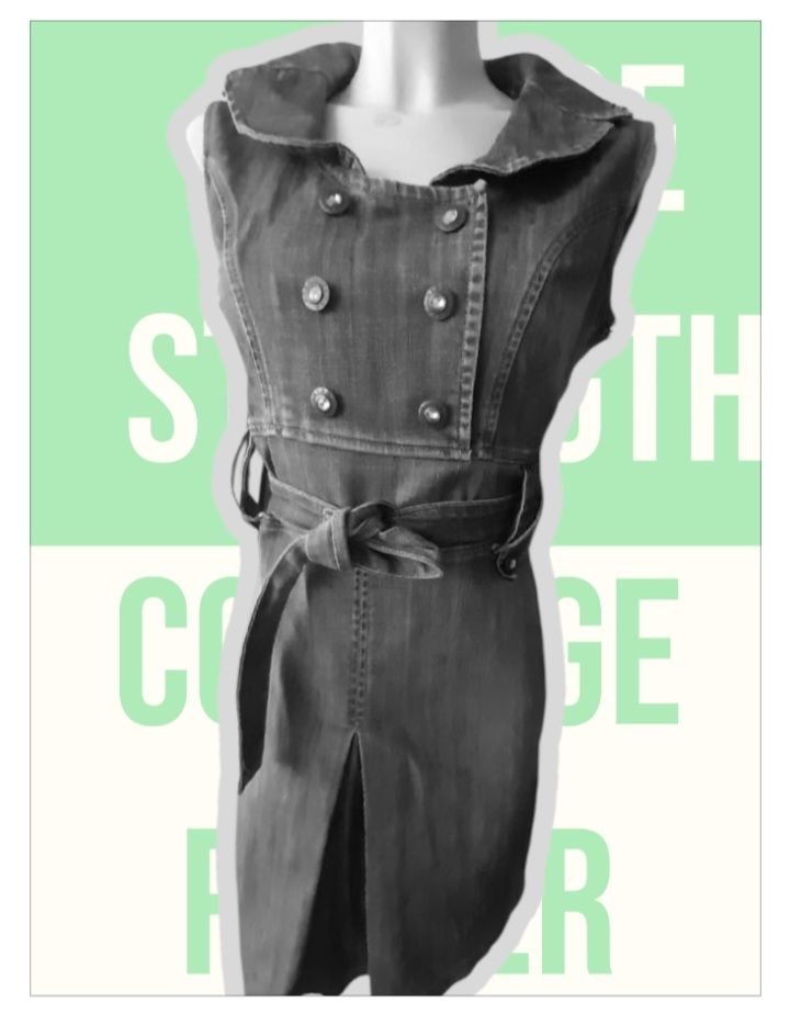 Promo,robe en jean's gris bleu