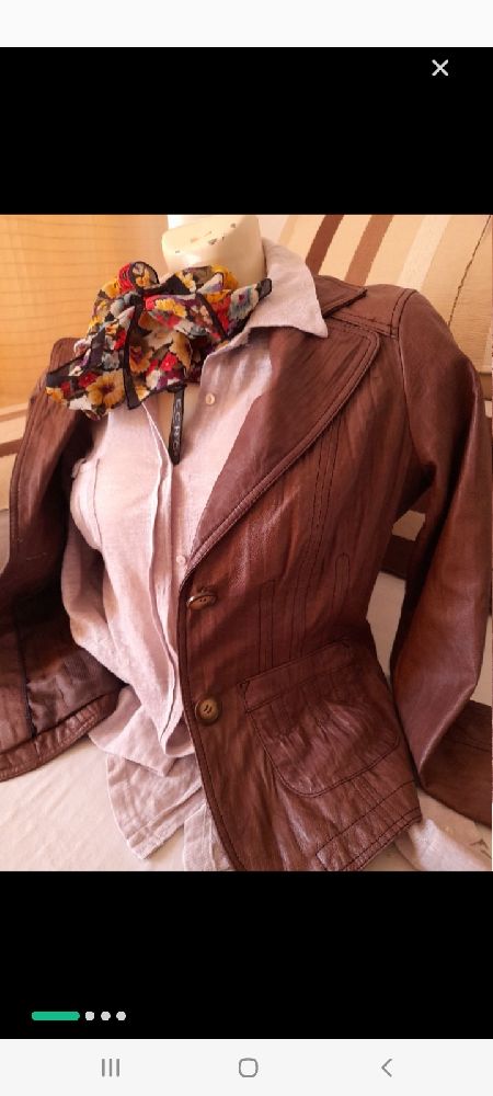 liquidation, sublime blazer DANIER cuir camel, super coupe et qualité 