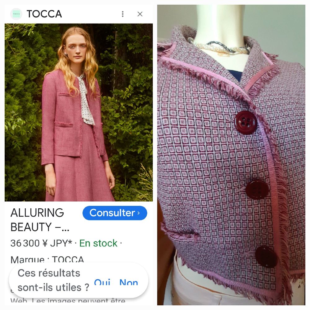 liquidation,veste courte style chanel, TOCCA  