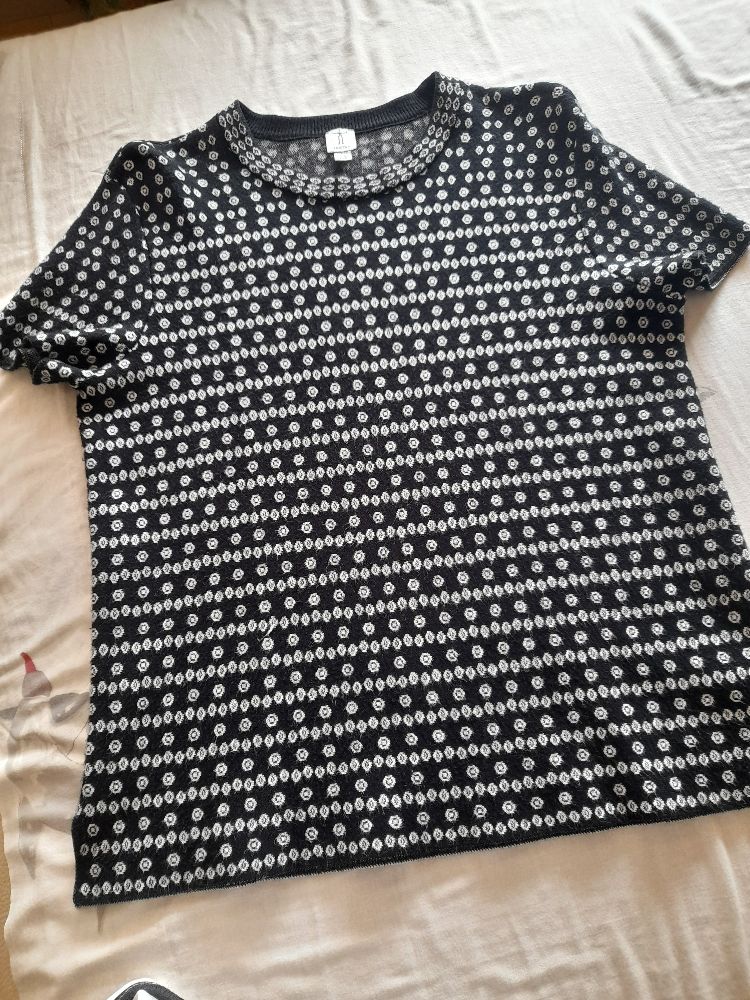 pull bicolore manche courte