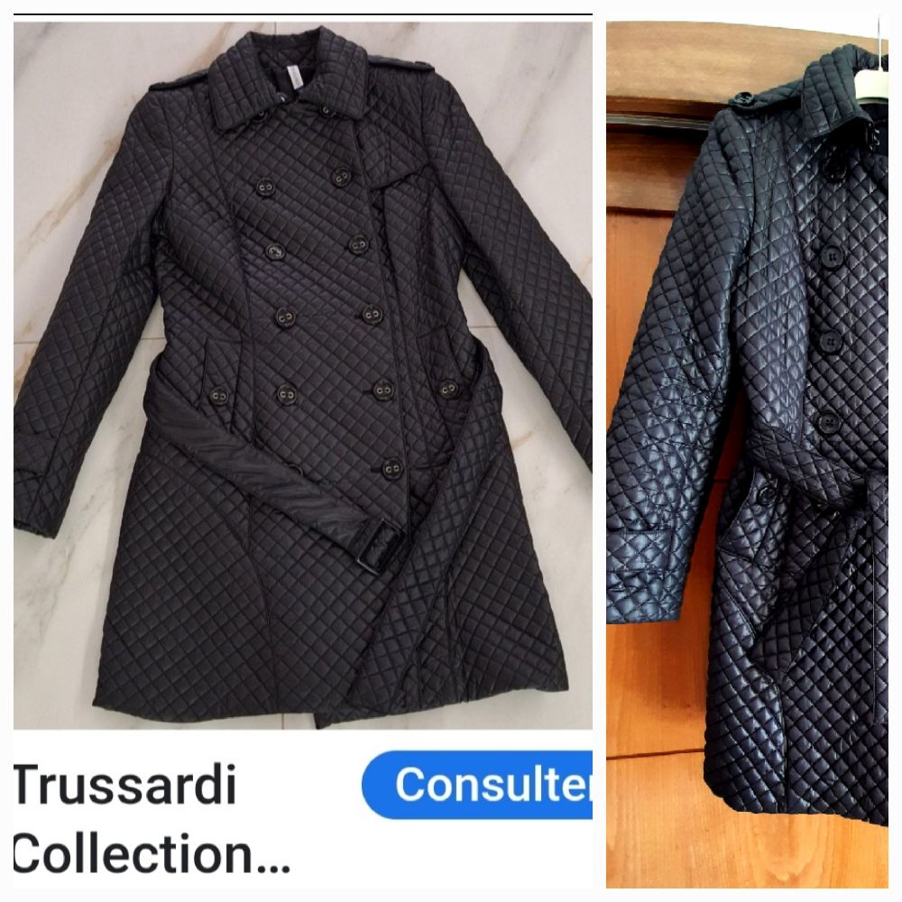 En promo,Trench matelassé modèle similaire TRUSSARDI. 