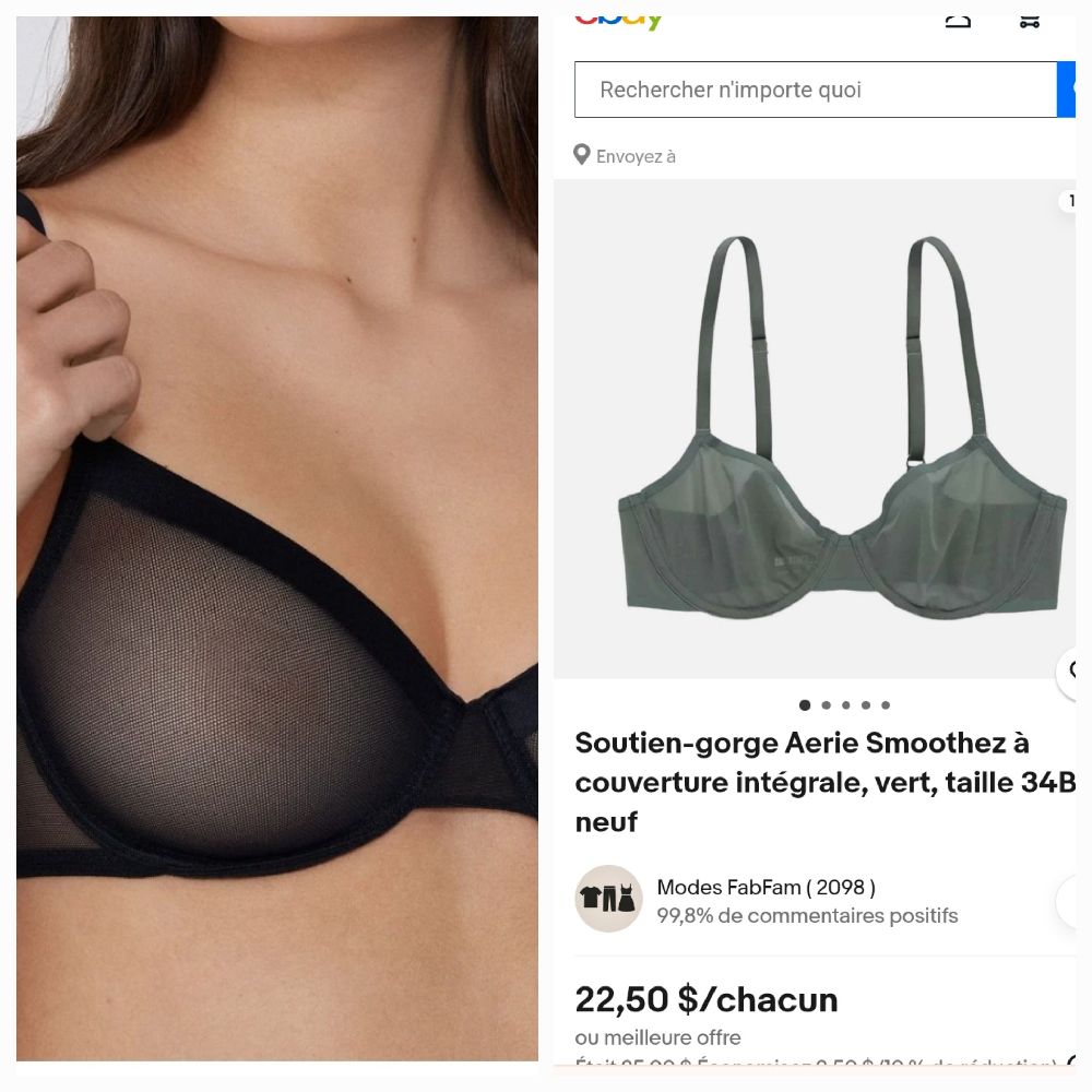 Promo,Le même en gris vert, neuf, sans etiquette de taille, convient à 95 D/ E