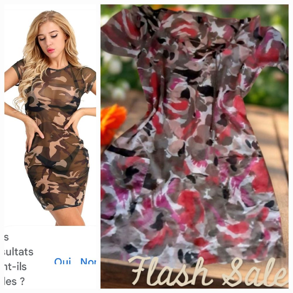 Promo,Robe camouflage, tissu foulard for the beach