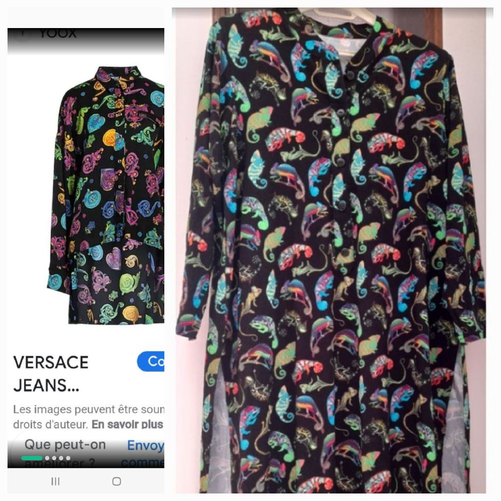 Promo,Liquette stylée femme voilée ou robe chemise à fentes.