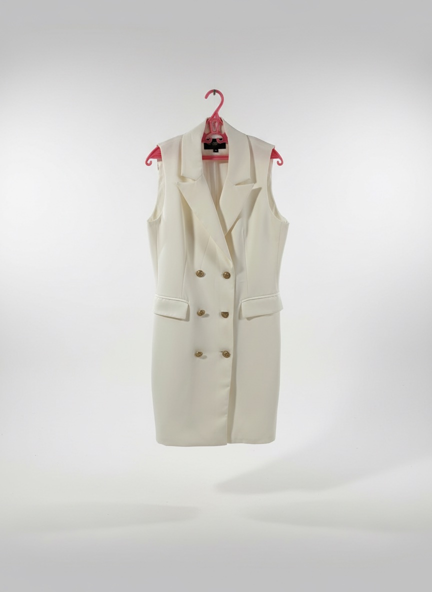 Robe blazer blanche 