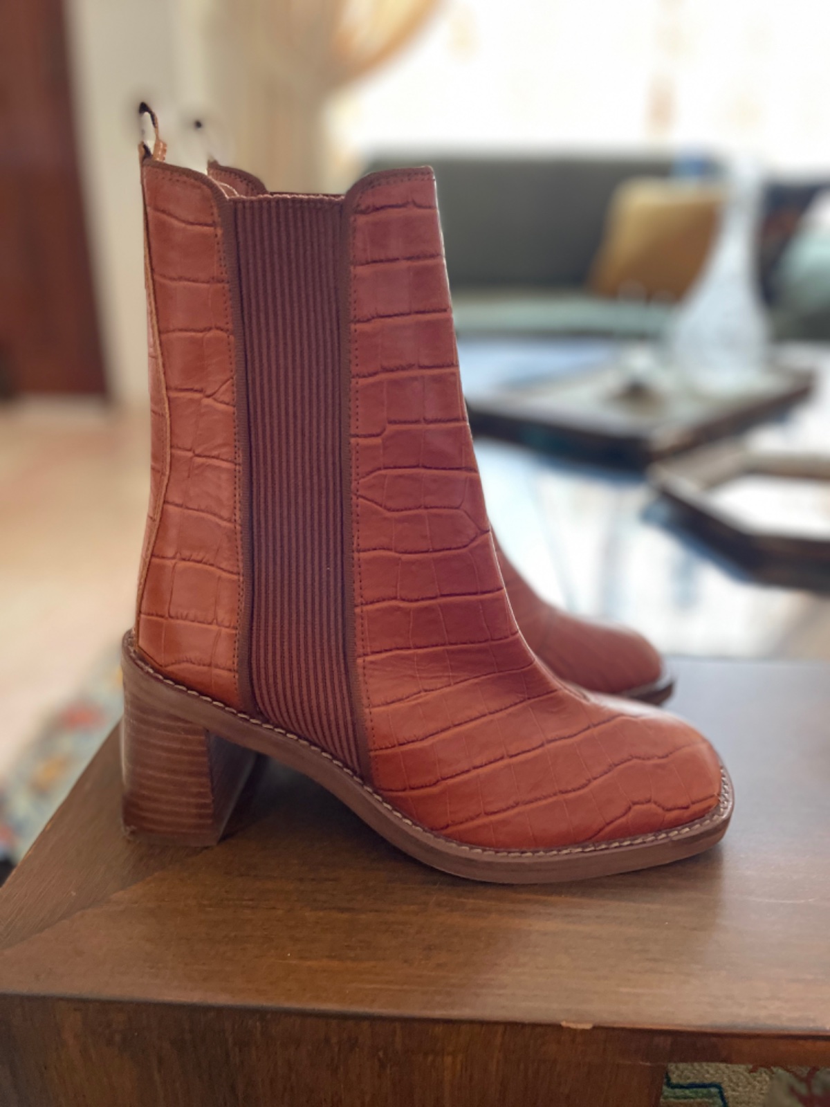 Bottes a talon camel
