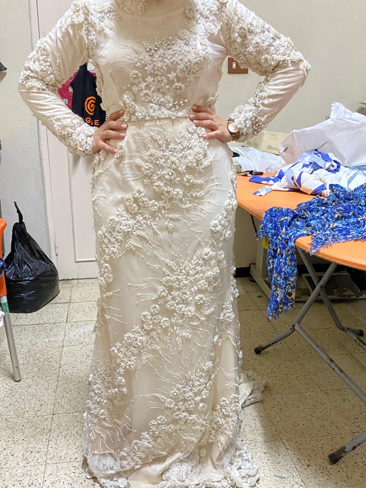 Robe fiancaille blanc cassé