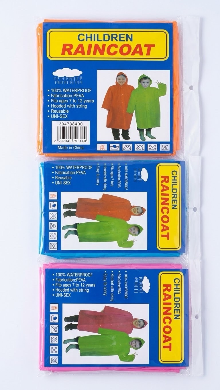 Imperméable pour enfants du 7 a 12 ans 