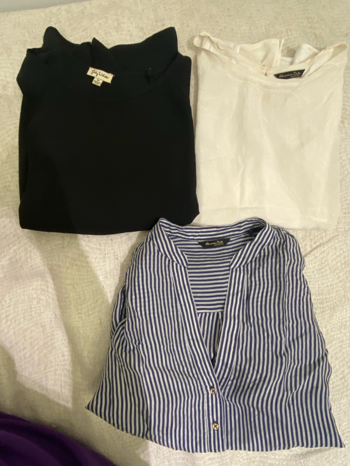 Lot 3 chemise : 2 massimo dutti