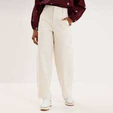 Pantalon large beige