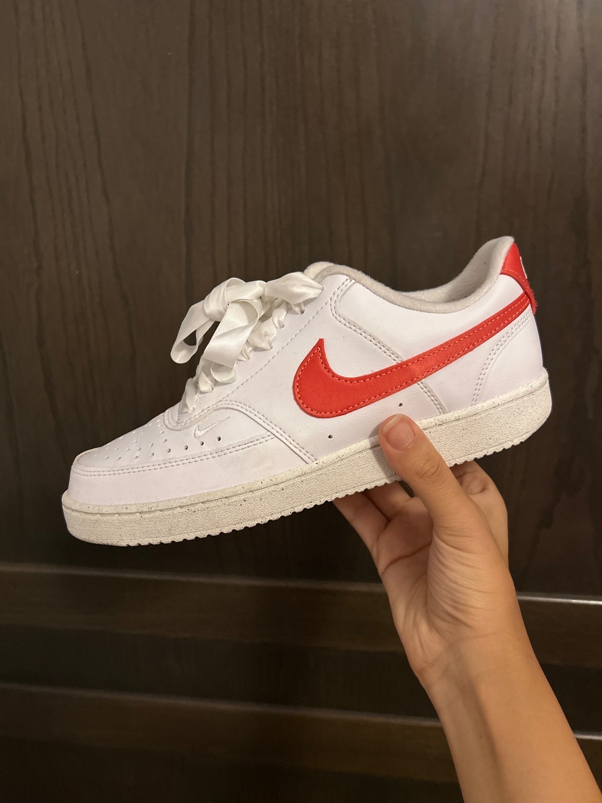 NIKE originales blanches avec logo Oranger