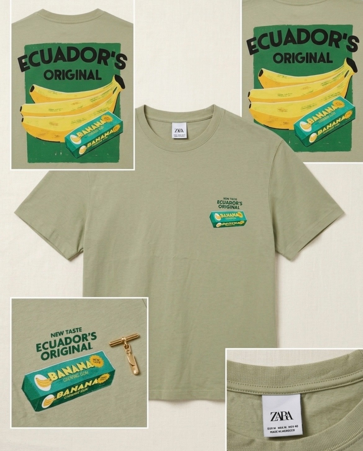 T-shirt Zara "Ecuador's Original Banana"