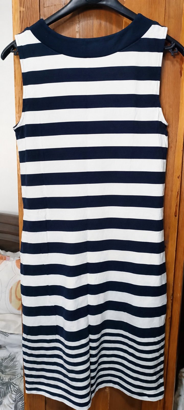Robe coton rayée blanc et bleu