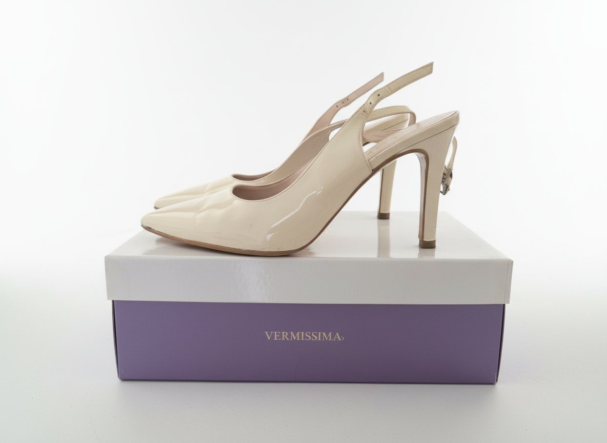 Escarpins vernis crème