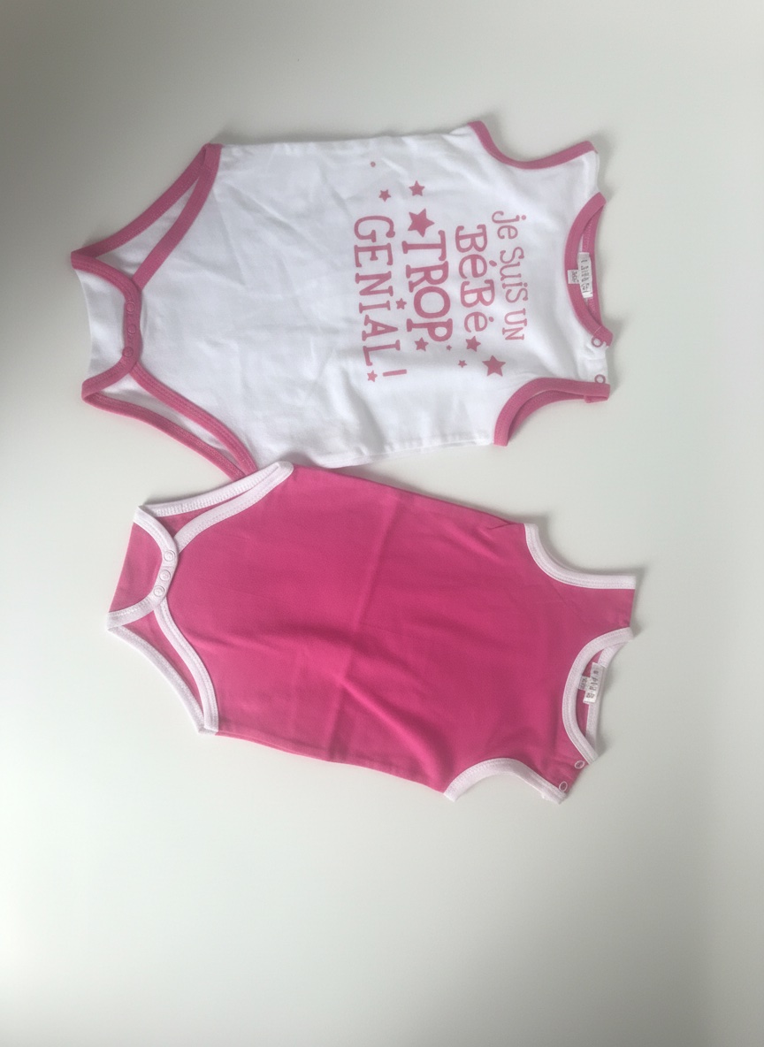 Lot de 2 bodies coton 