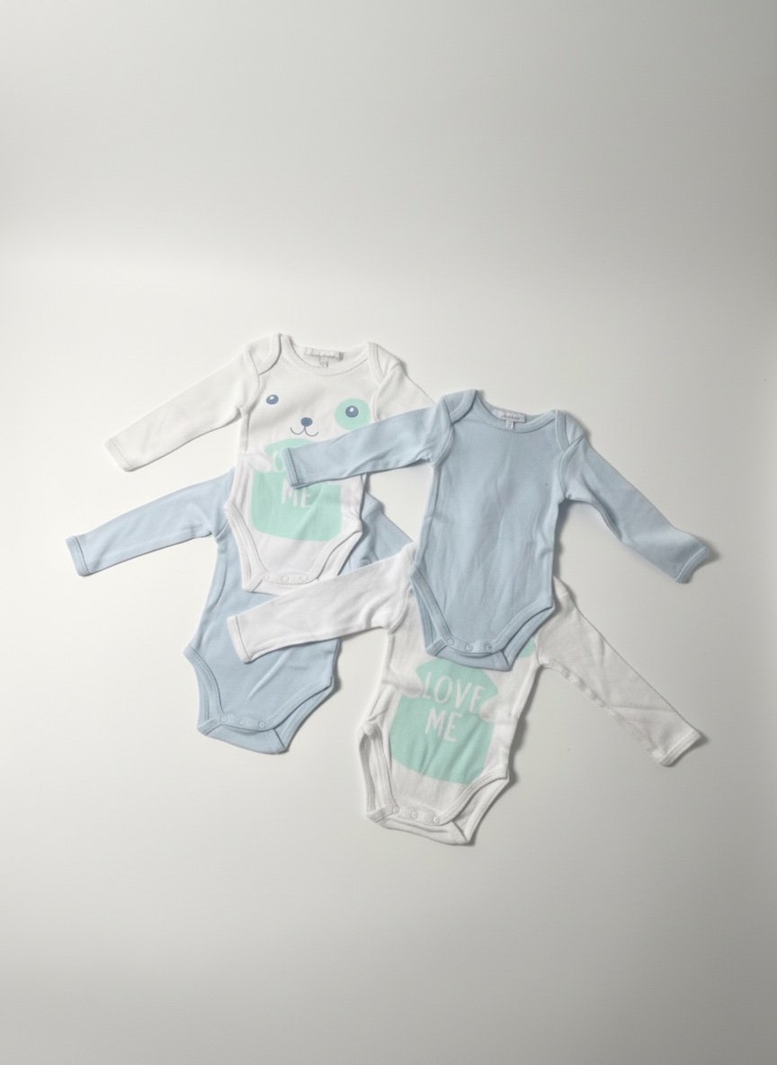 Lot de 4 bodies 100% coton