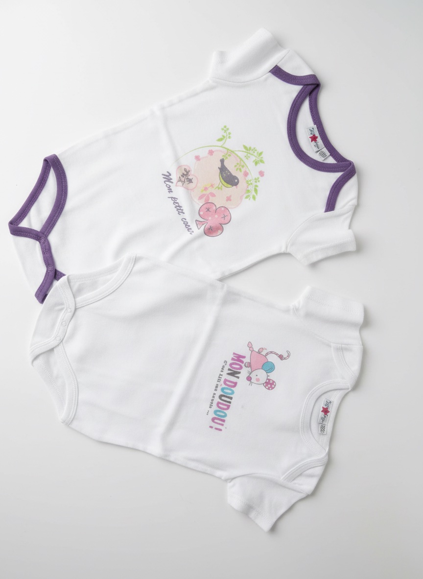 Lot de 2 bodies coton 