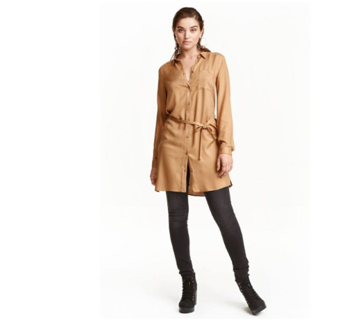 Chemise longue manches longue