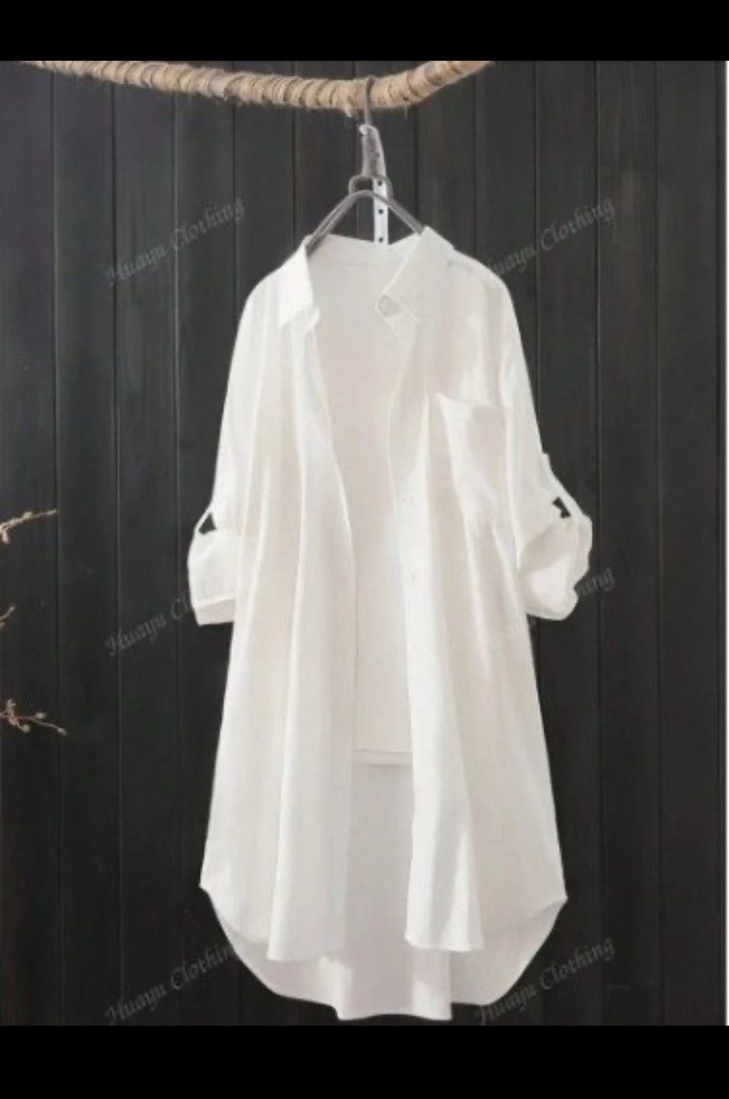 Chemise longue blanche (en promotion)