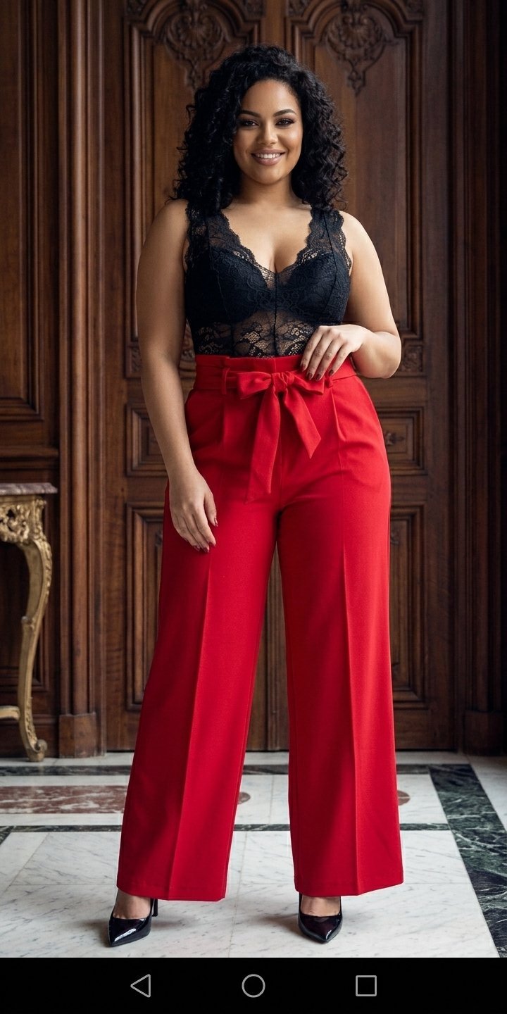 Pantalon large rouge bordeaux ❤️ 
