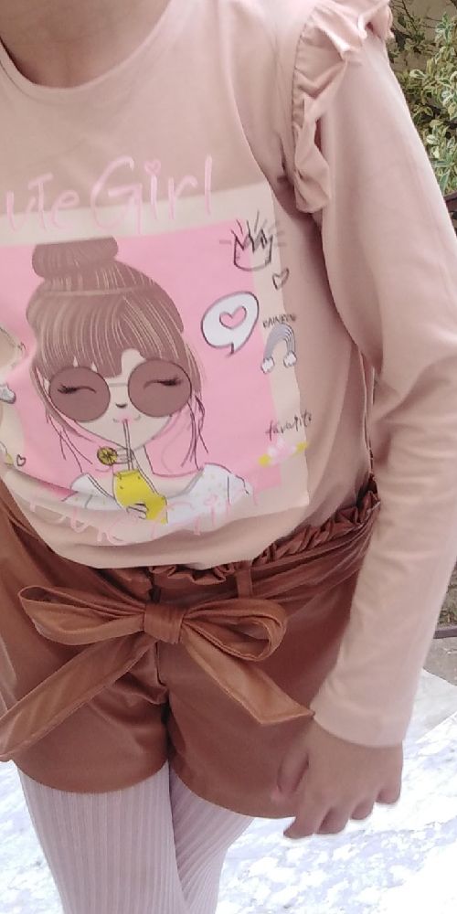 Pull & chort fillette 10 ans