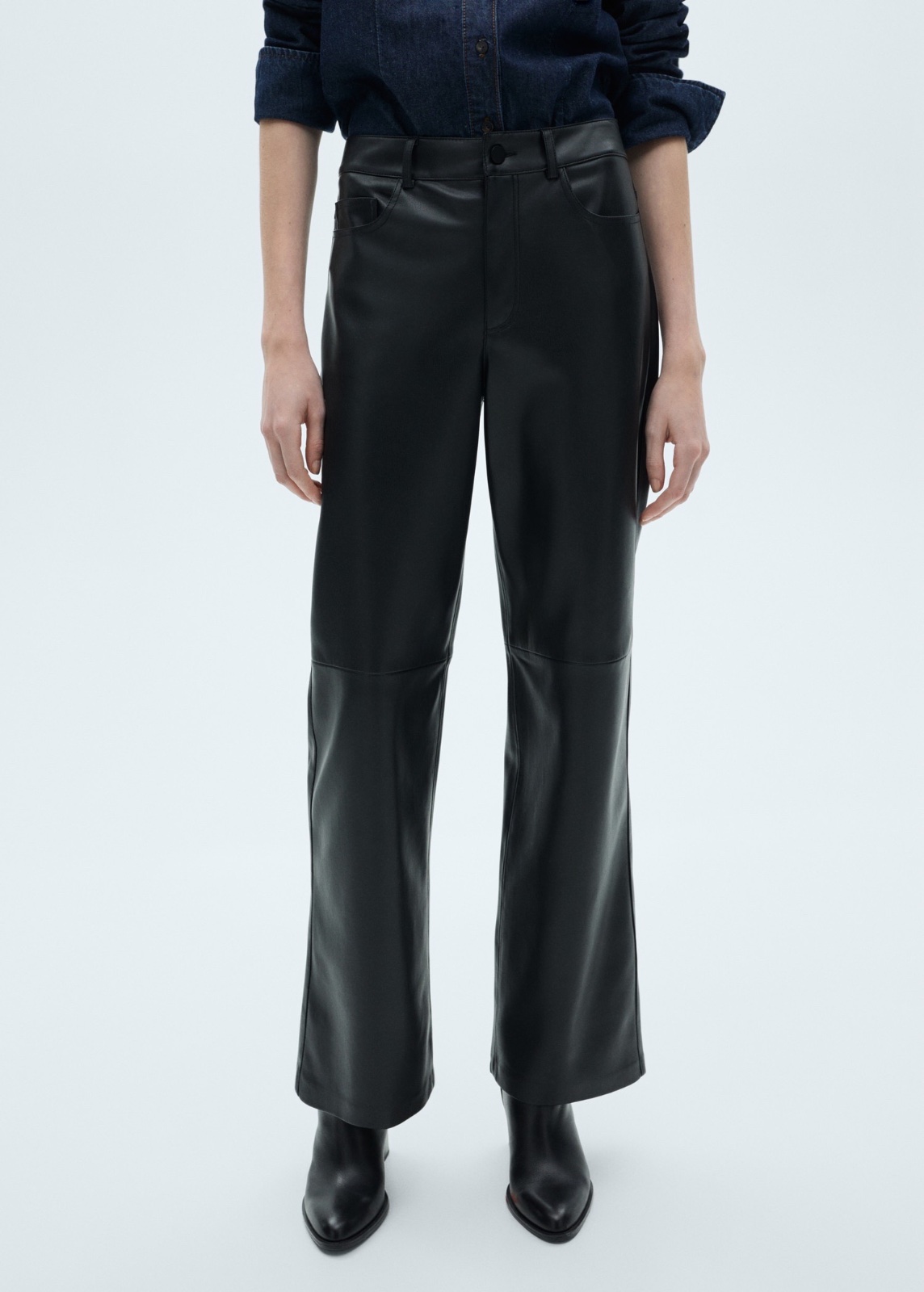 Pantalon cuir mango