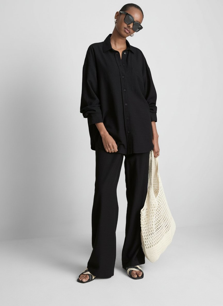 Chemise noir 100% viscose neuf jamais portées 