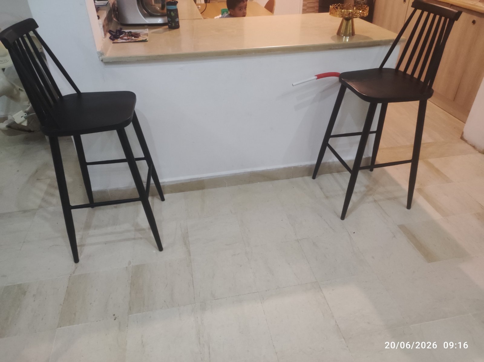 Deux chaises noirs