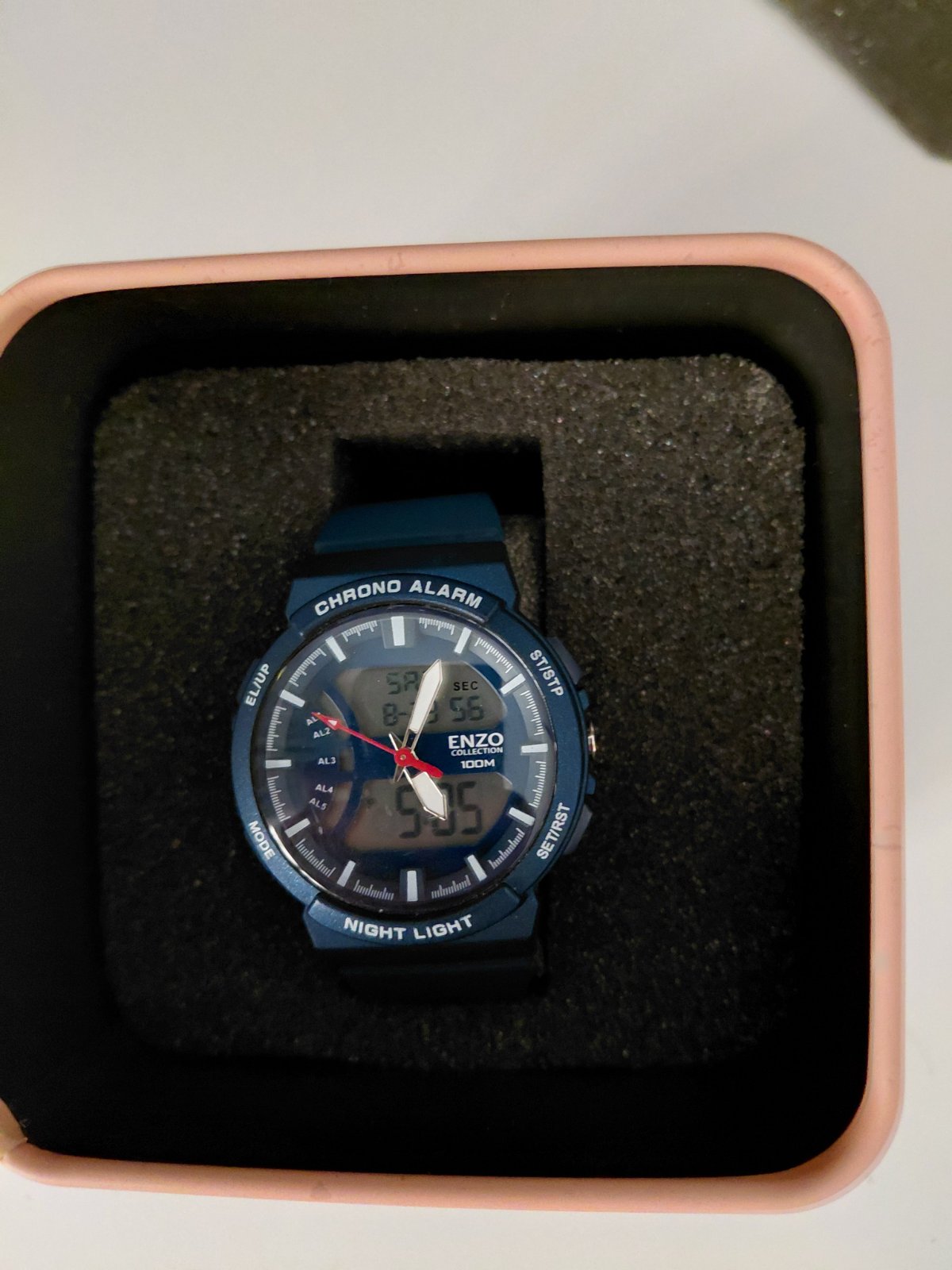 Montre Enzo Collection 100M bleu