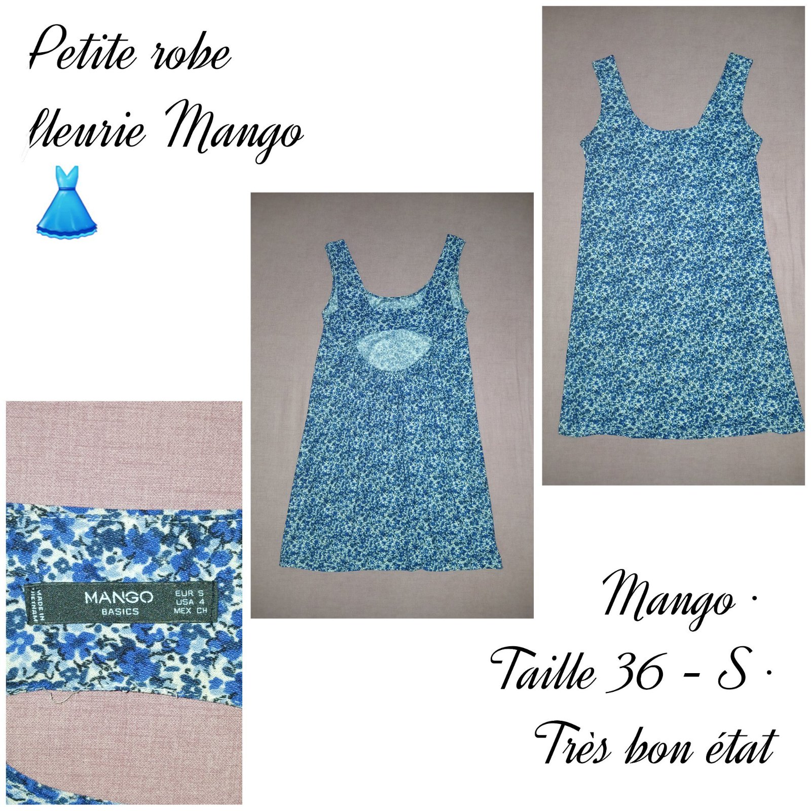Petite robe fleurie Mango 👗 Mango · Taille 36 - S · Très bon état