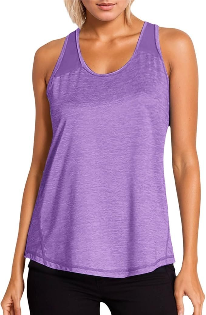 Débardeur de sport violet XERSION – Dos nageur – Taille S