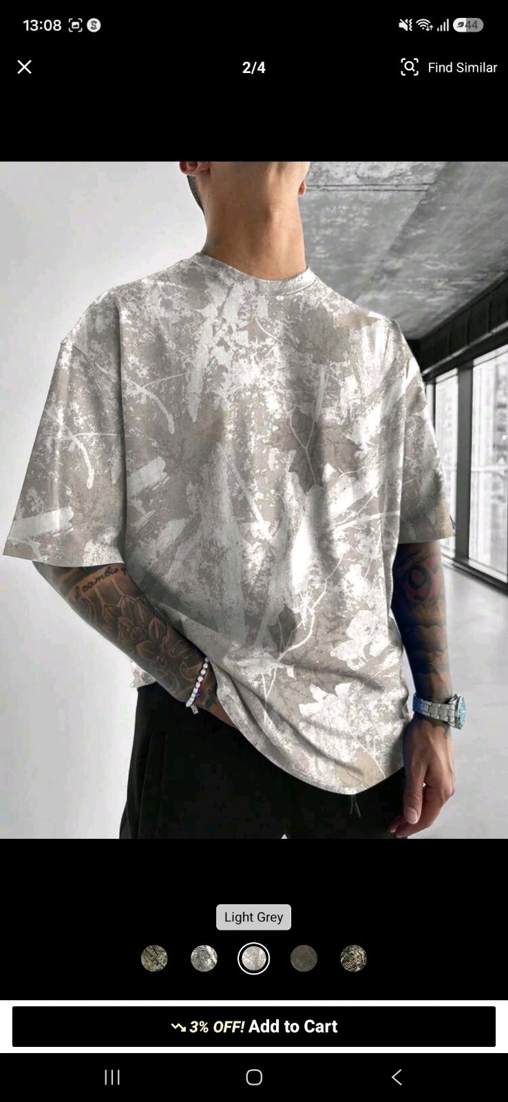 Grey camoflage t-shirt