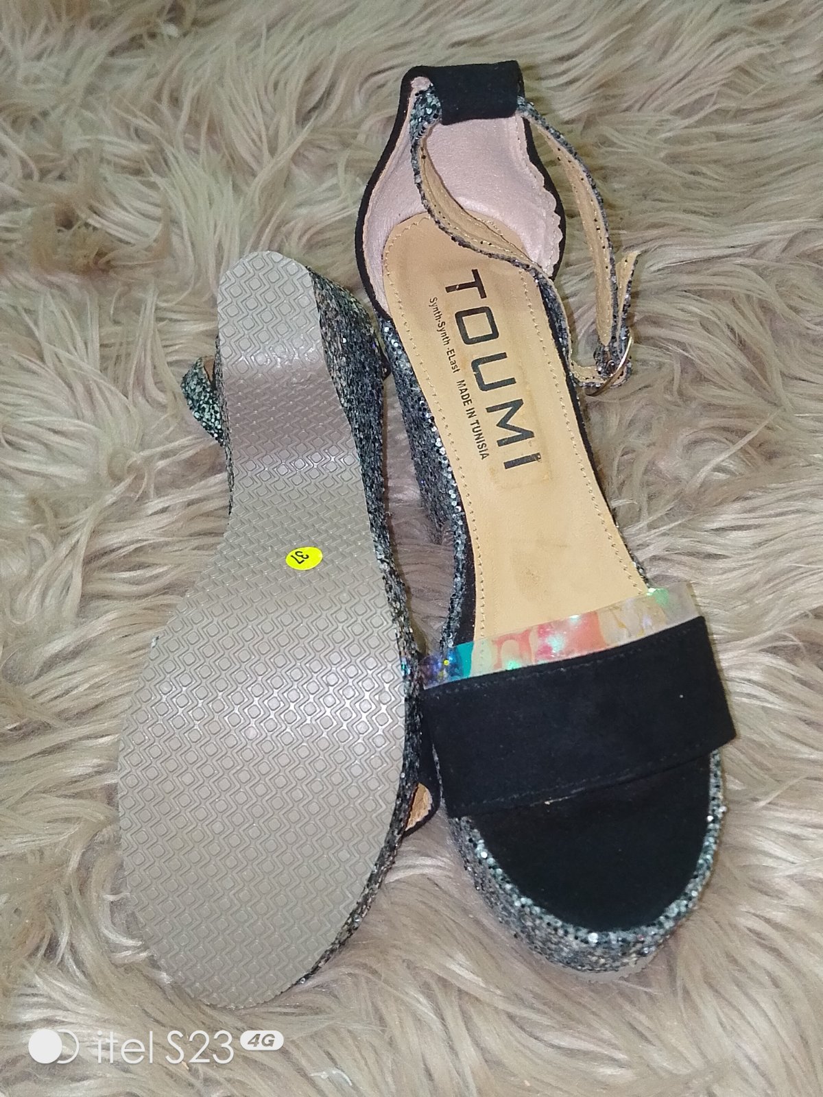 Sandales femme élégantes à paillettes