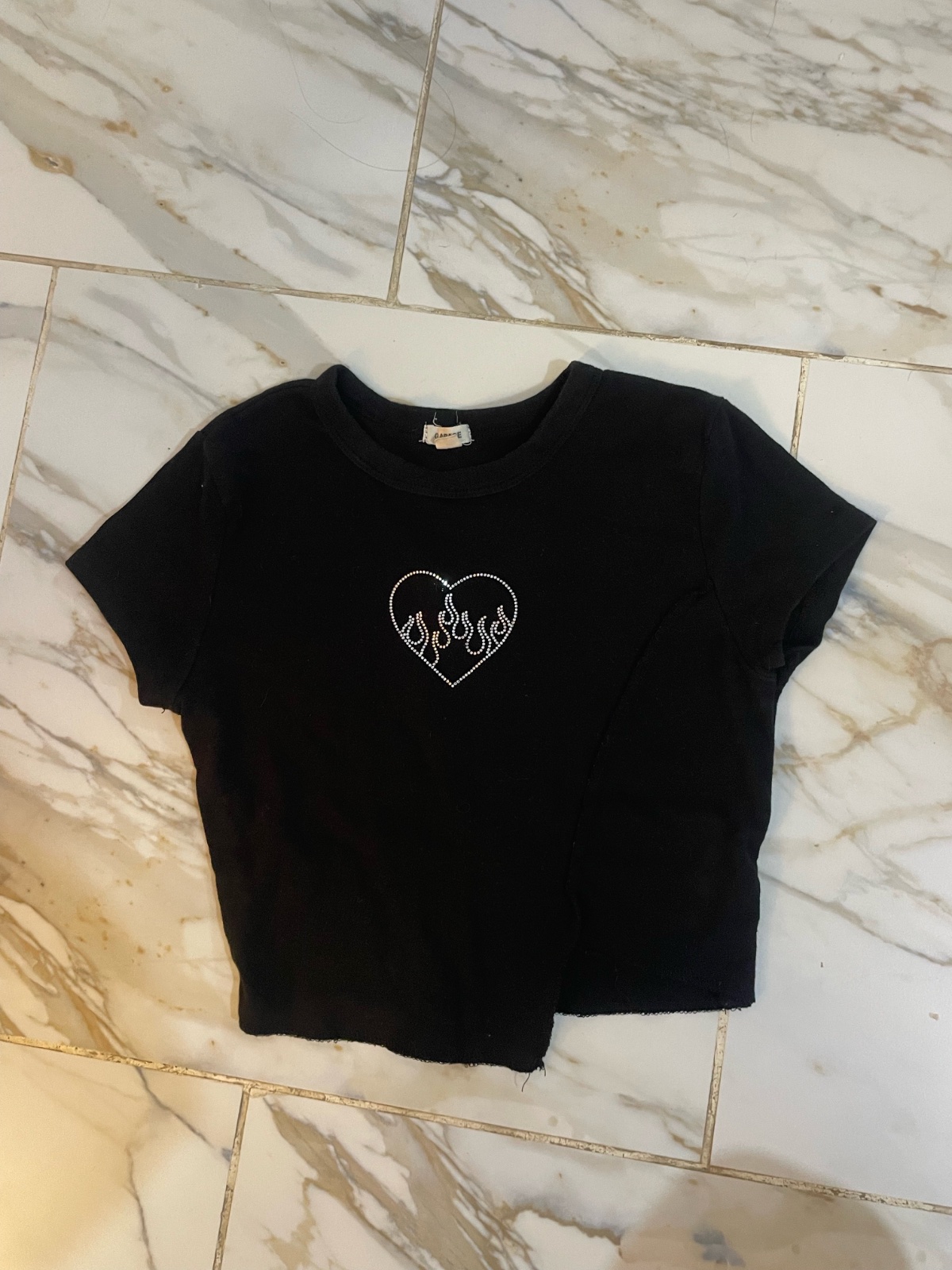 Crop top noir garge