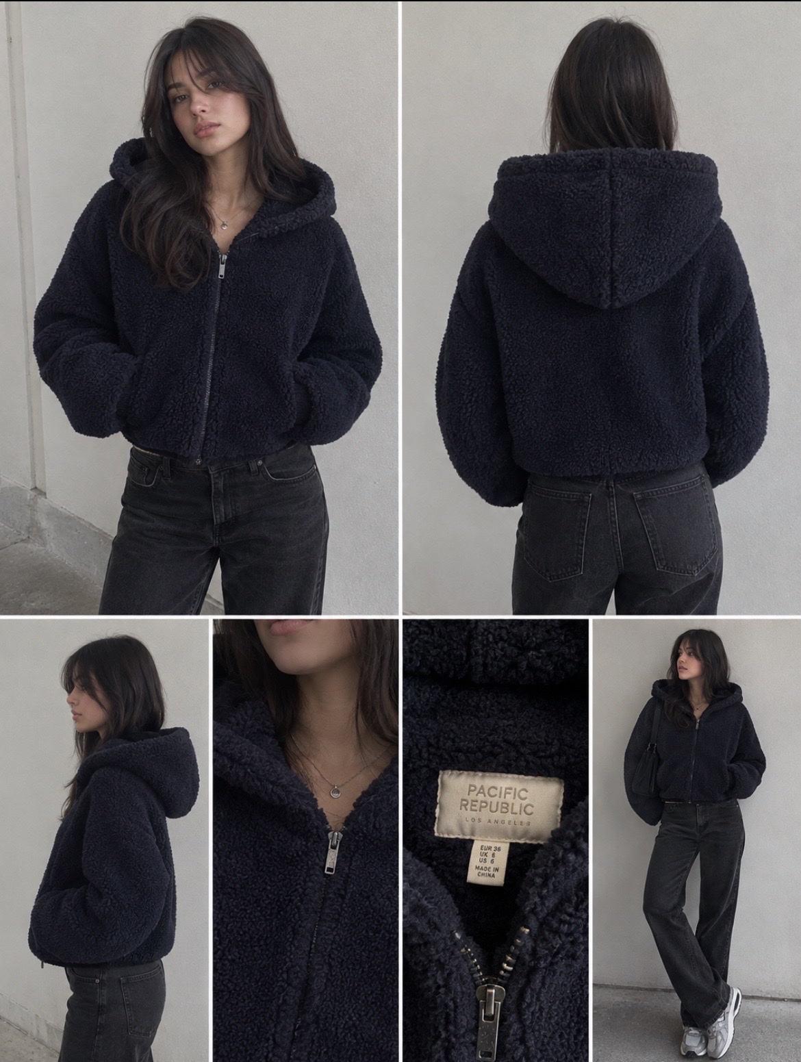 PULL&BEAR Black Teddy Jacket❤️✨