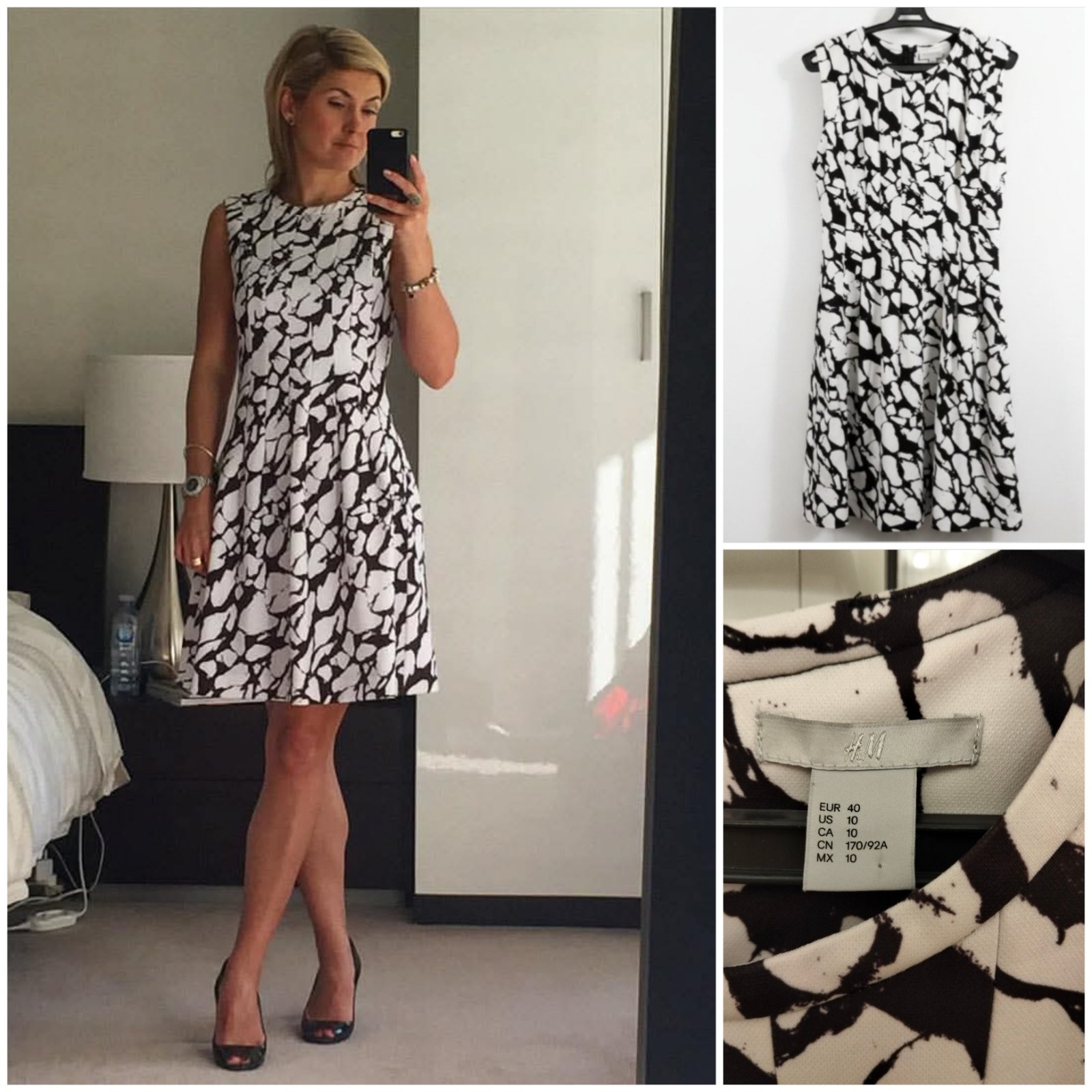Robe femme de couleur blanc et noir 