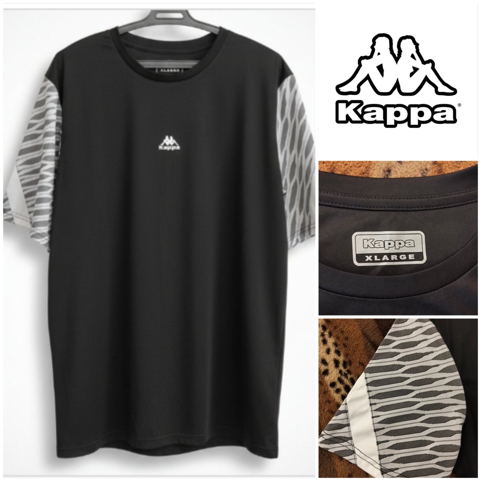 T-shirt noir homme de la marque kappa importer de 🇸🇦