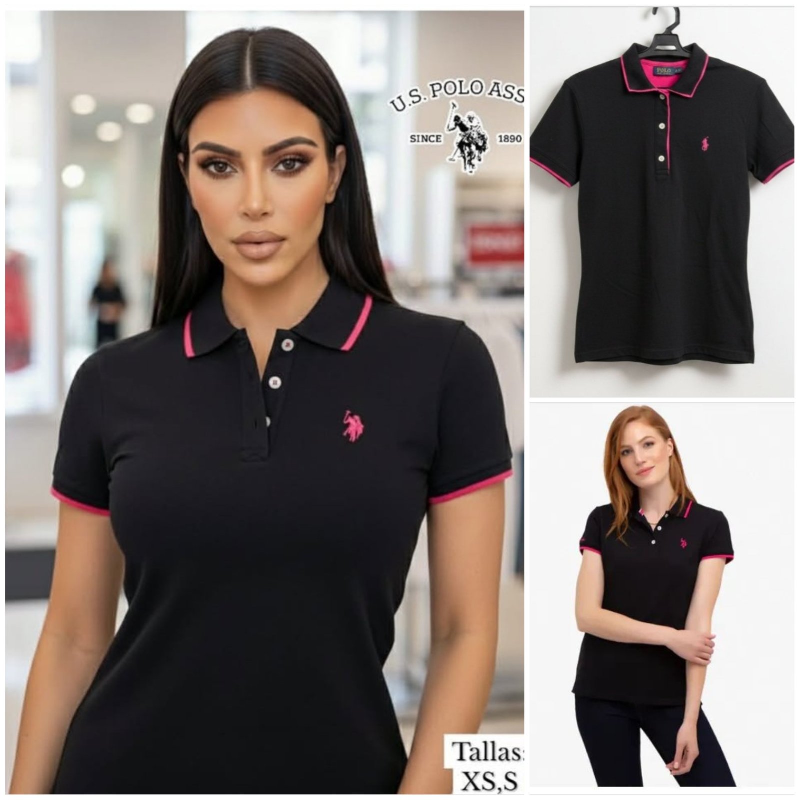 Polo femme noir de la marque Polo Ralph Lauren 